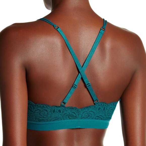 Free People NEW 'All For You' Lace Bralette TEAL Convertibile BRA NWT Women's S - Picture 2 of 12